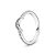 Pandora Passions Anillo con diseño de luna creciente centelleante de plata de ley con circonitas cúbicas transparentes, talla 48